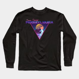 Retro Vaporwave Ski Mountain | Seven Springs Pennsylvania | Shirts, Stickers, and More! Long Sleeve T-Shirt